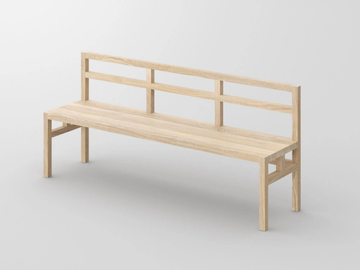 SENA - Solid wood bench with back by Vitamin Design - view 2